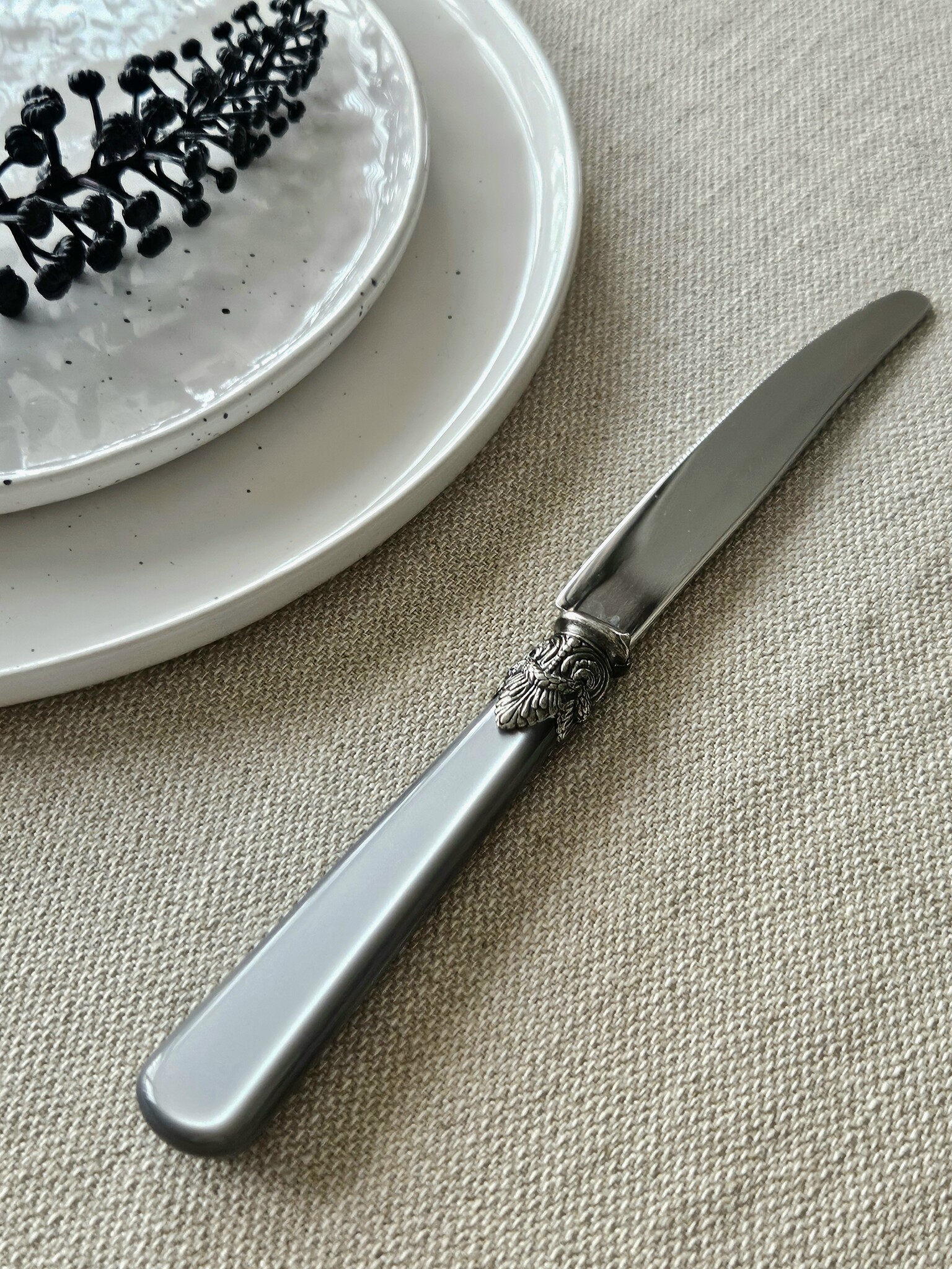 Mes, Grijs (parelmoer), voor het diner, EME Napoleon