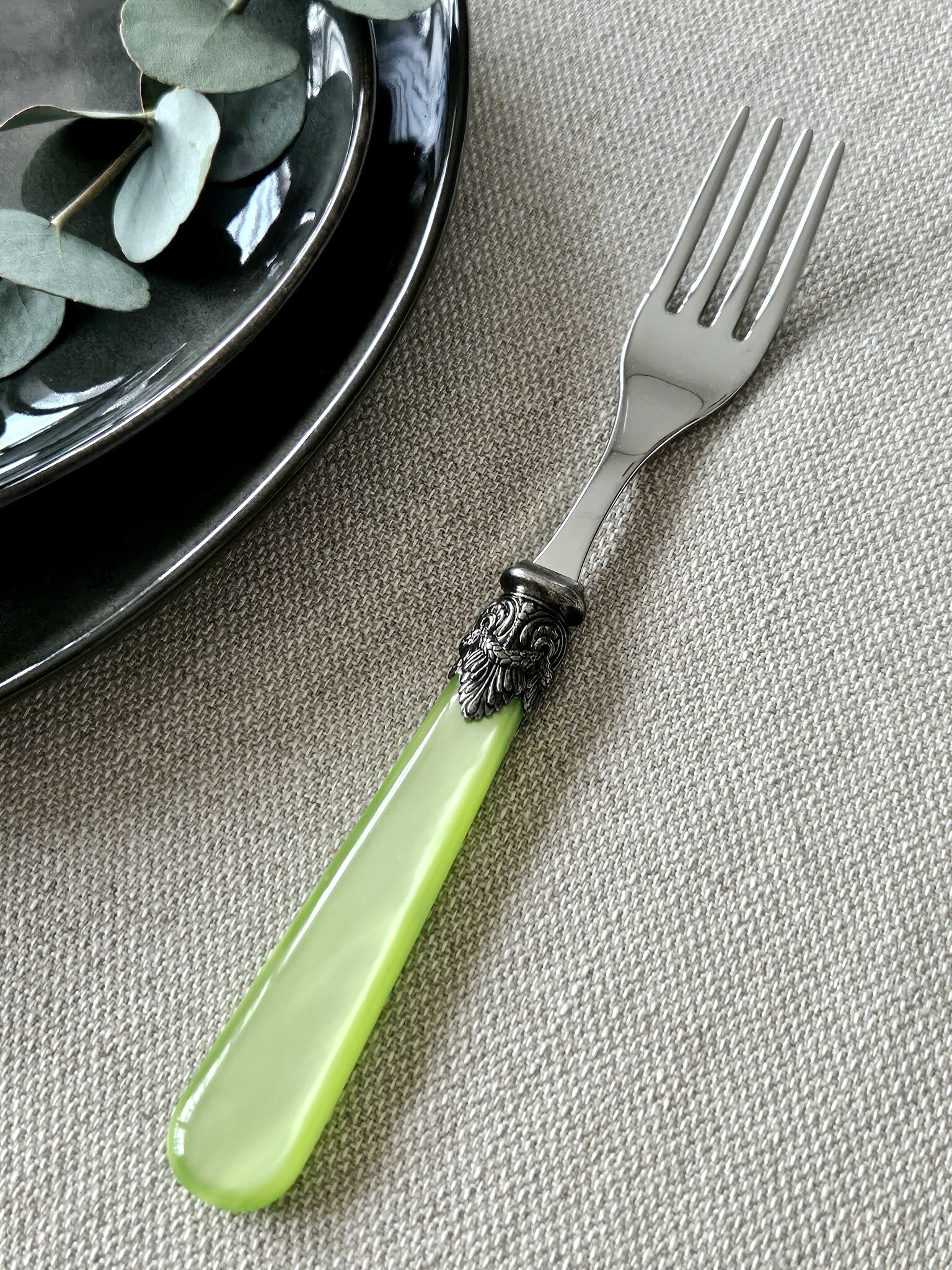 Fourchette, Vert Clair (éclat nacré), Dîner