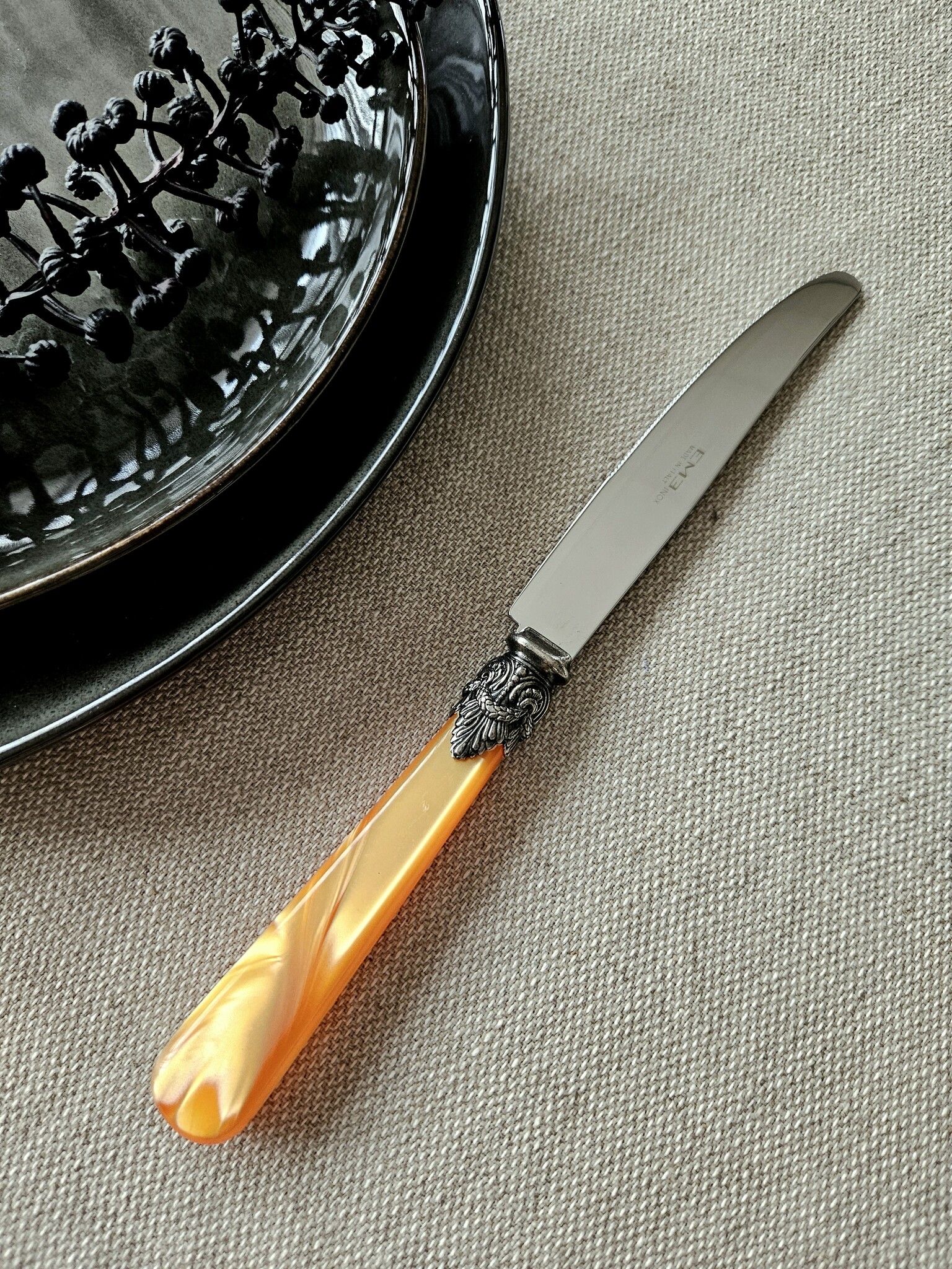 Couteau, Orange (nacré), Dîner