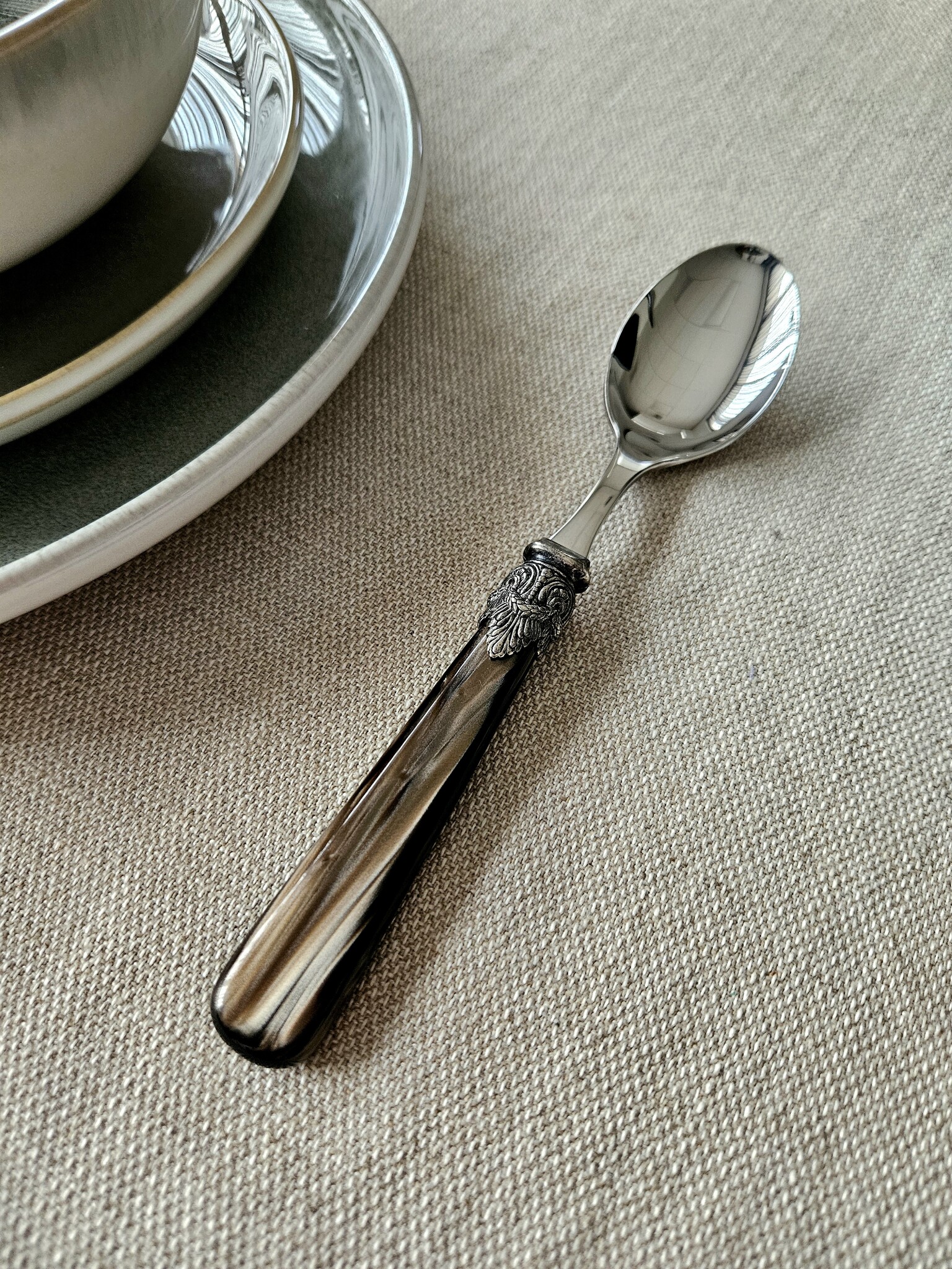 Cuillère, Marron (éclat nacré), Dîner