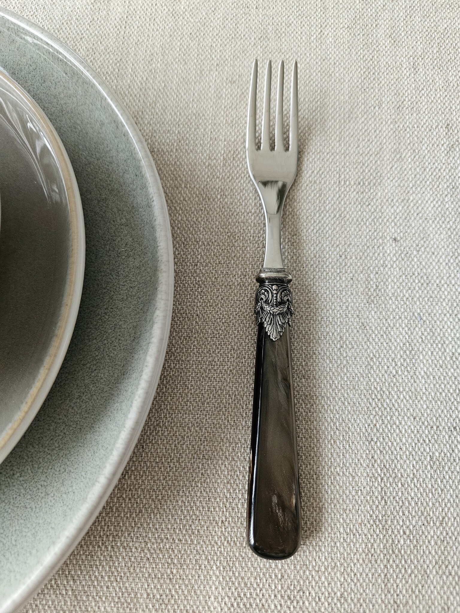 Gabel, Braun (perlmuttglanz), Abendessen