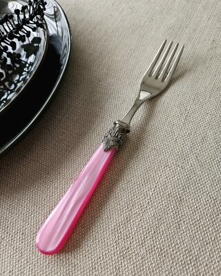Cutlery with fuchia colored handle. Beautiful design, Dishwasher safe. - Cutlery  EME Napoleon