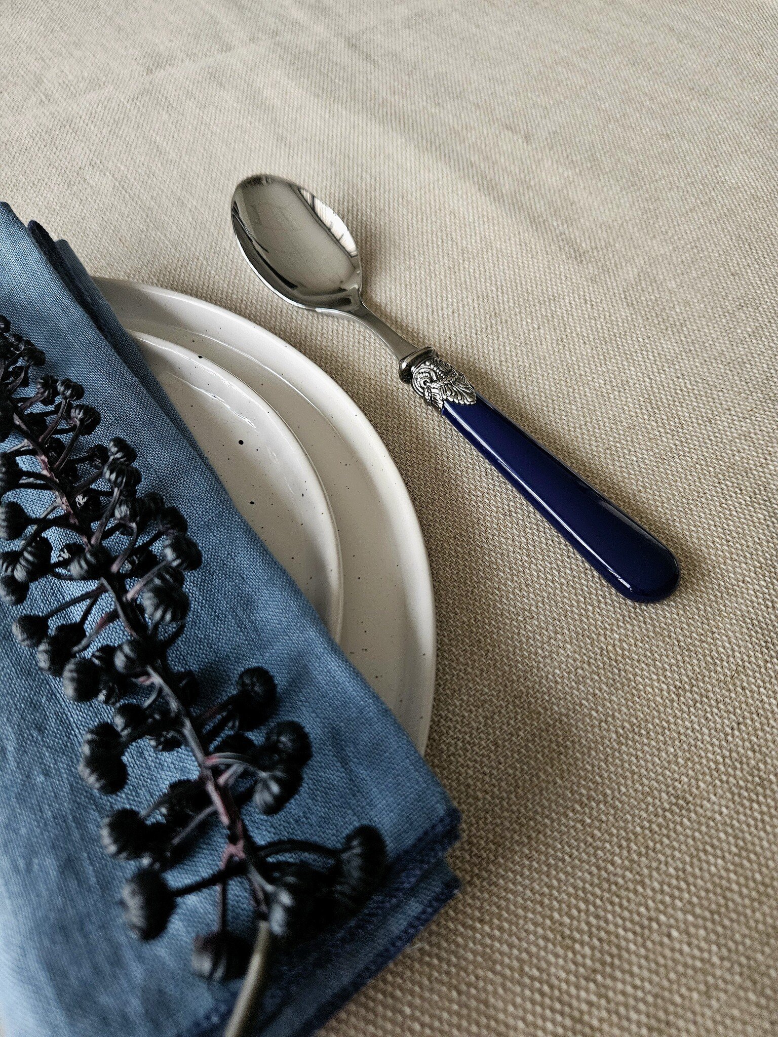 Lepel, Blauw (mat), voor het diner, EME Napoleon