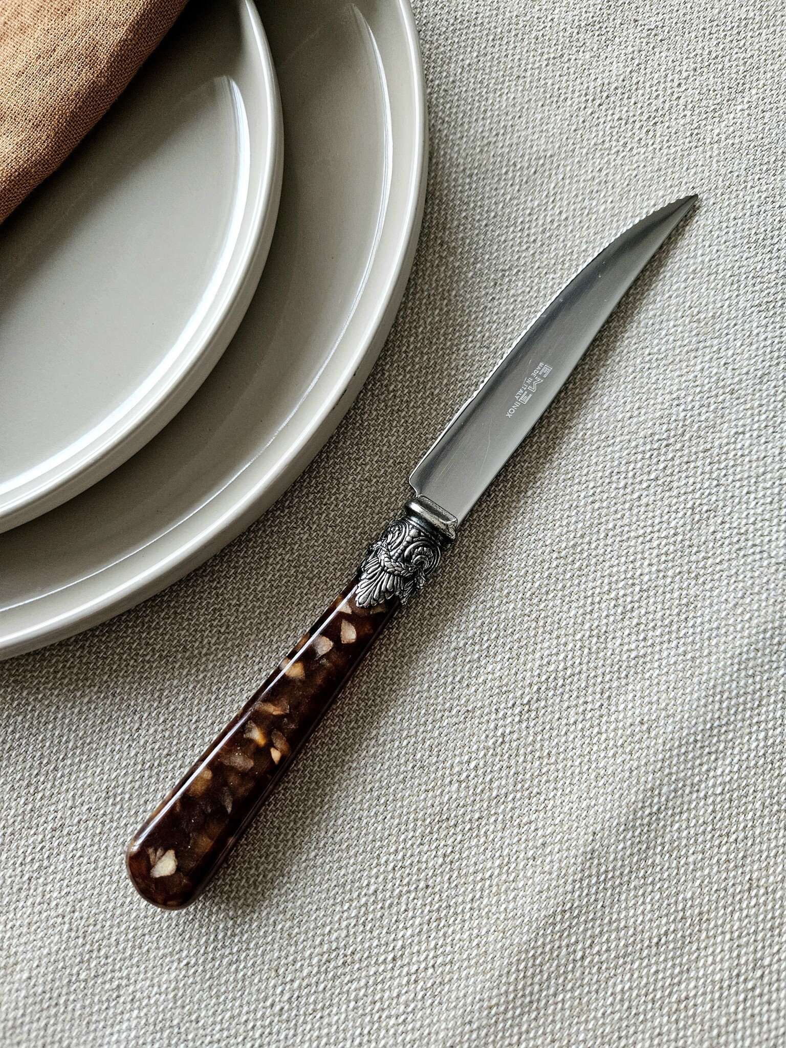 Couteau à Steak, Marron (motif tortue)