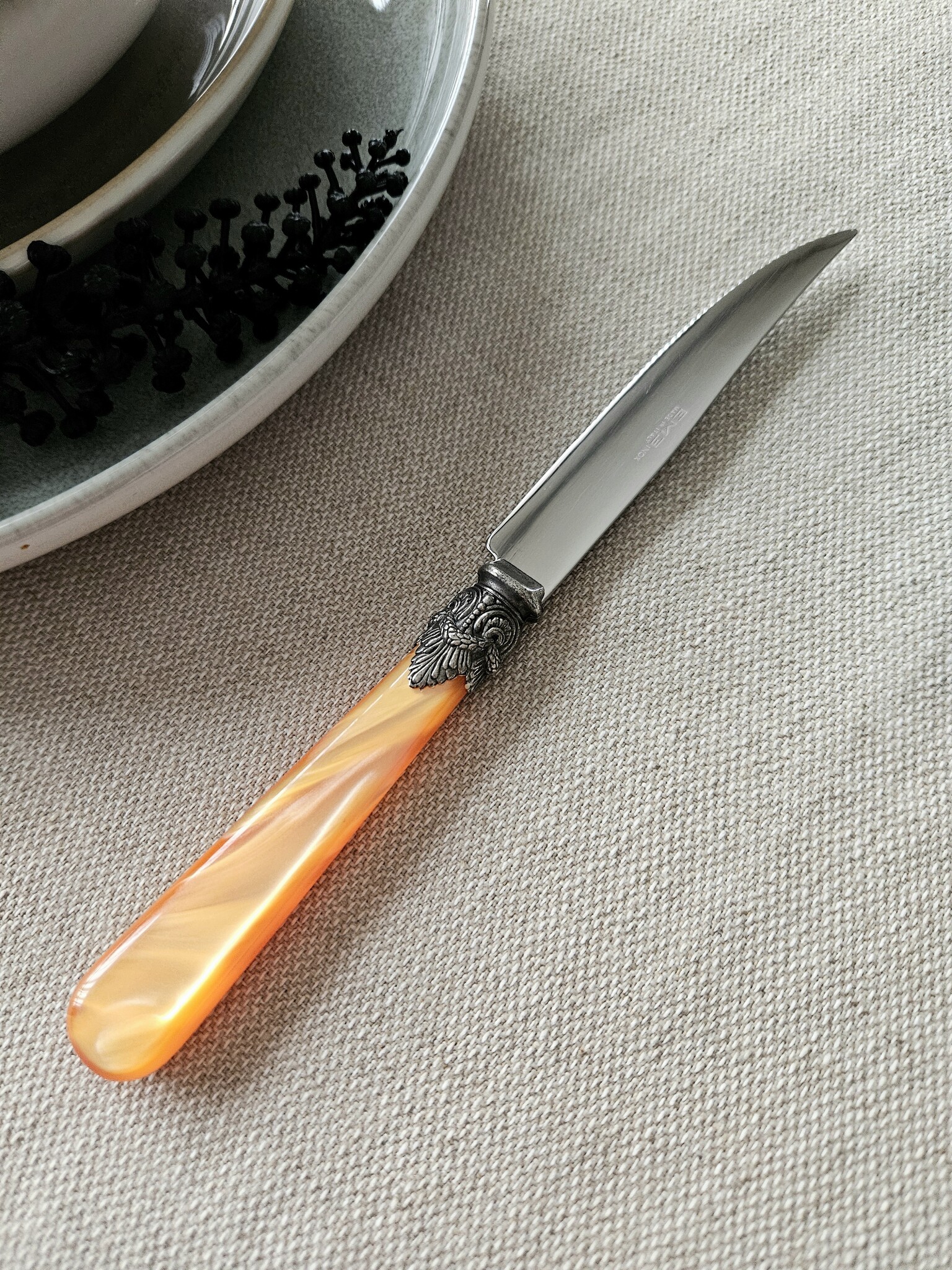 Couteau à Steak, Orange (éclat nacré)