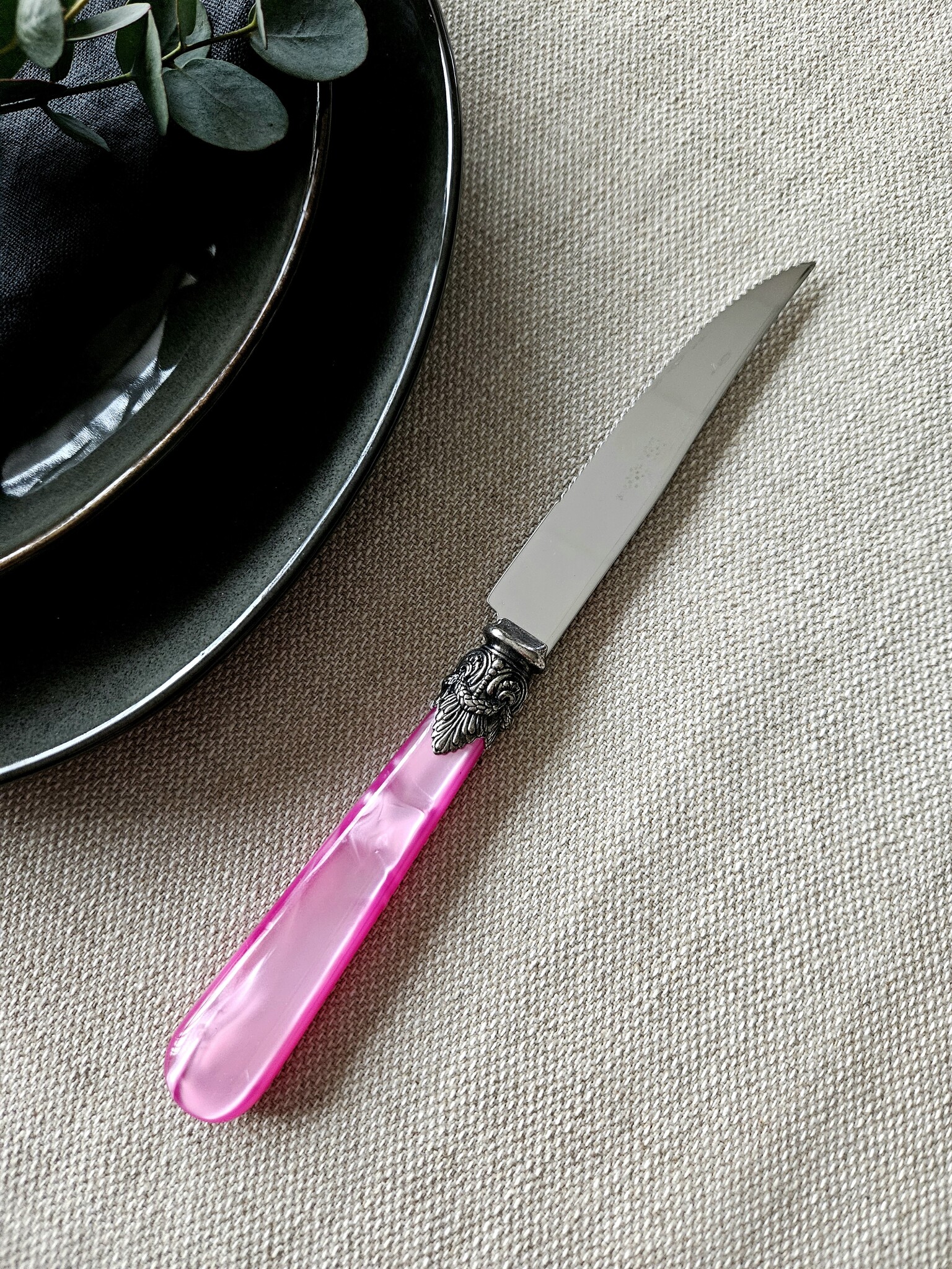 CCuchillo para Carne, Fuchsia (nácar)