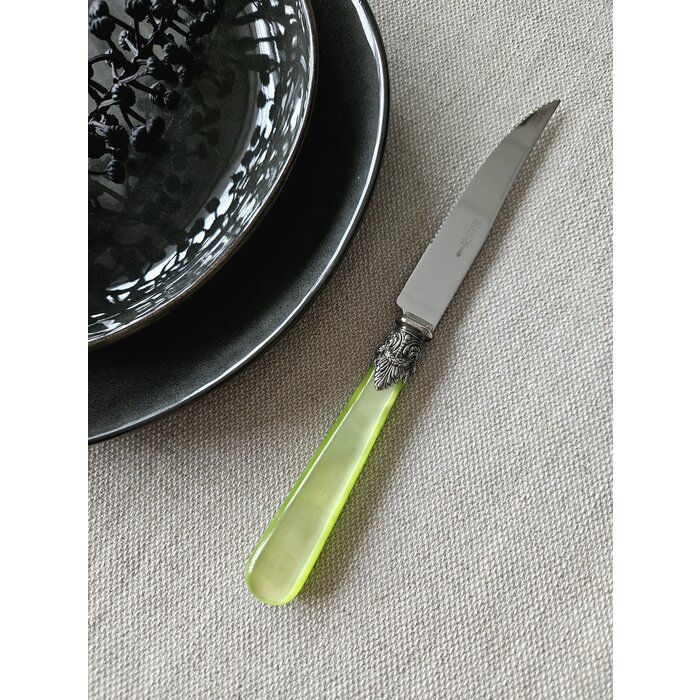 Steak Knife, Light Green (mother-of-pearl)