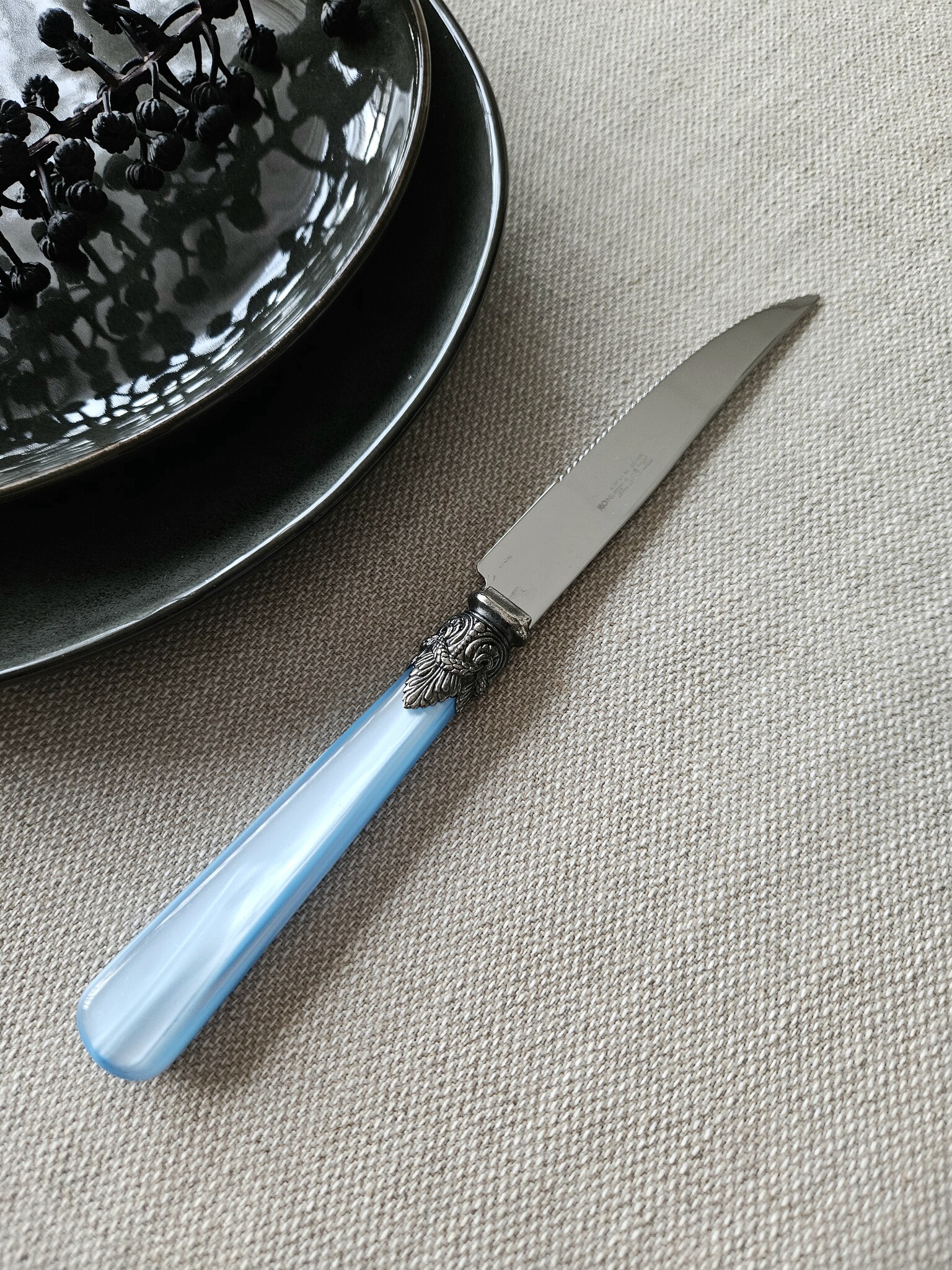 Couteau à Steak, Blue Clair (éclat nacré)