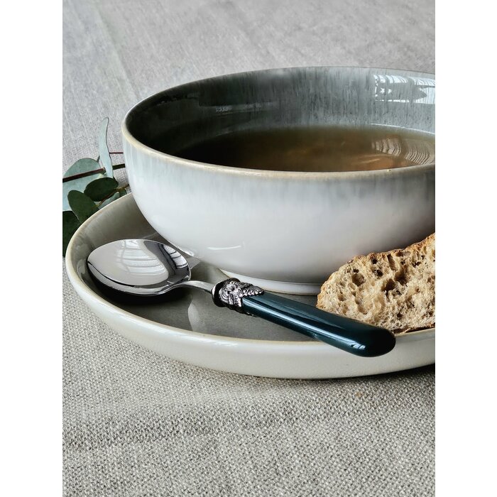 Löffel, Grün (einfarbig), für Suppe