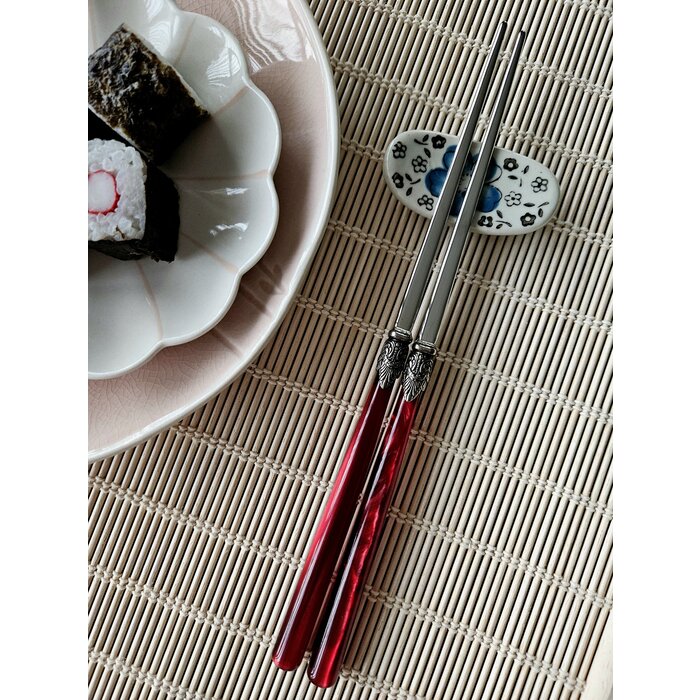 Chopsticks, Red (mother-of-pearl)