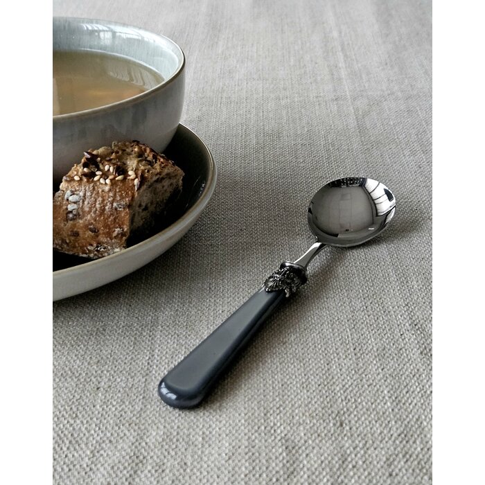 Löffel, Grau (perlmutt), für Suppe, EME Napoleon