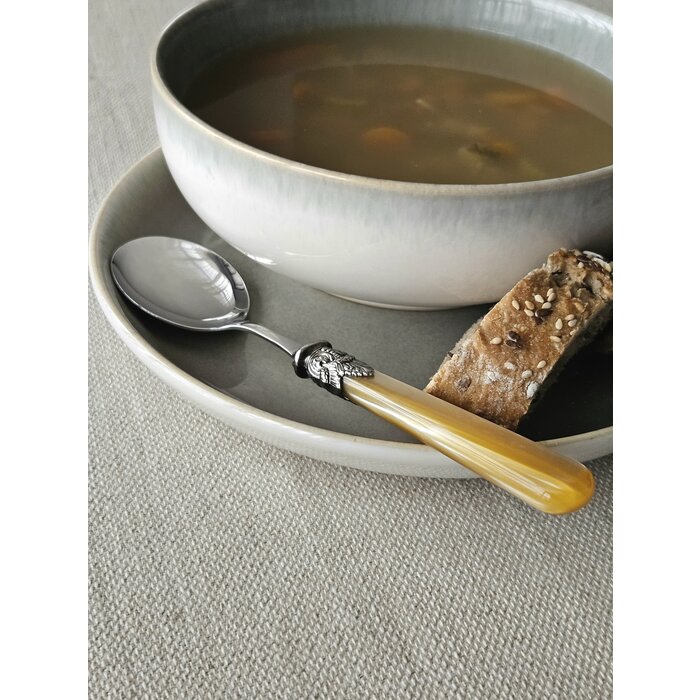 Löffel, Elfenbein Honig Gold (perlmuttglanz), für Suppe