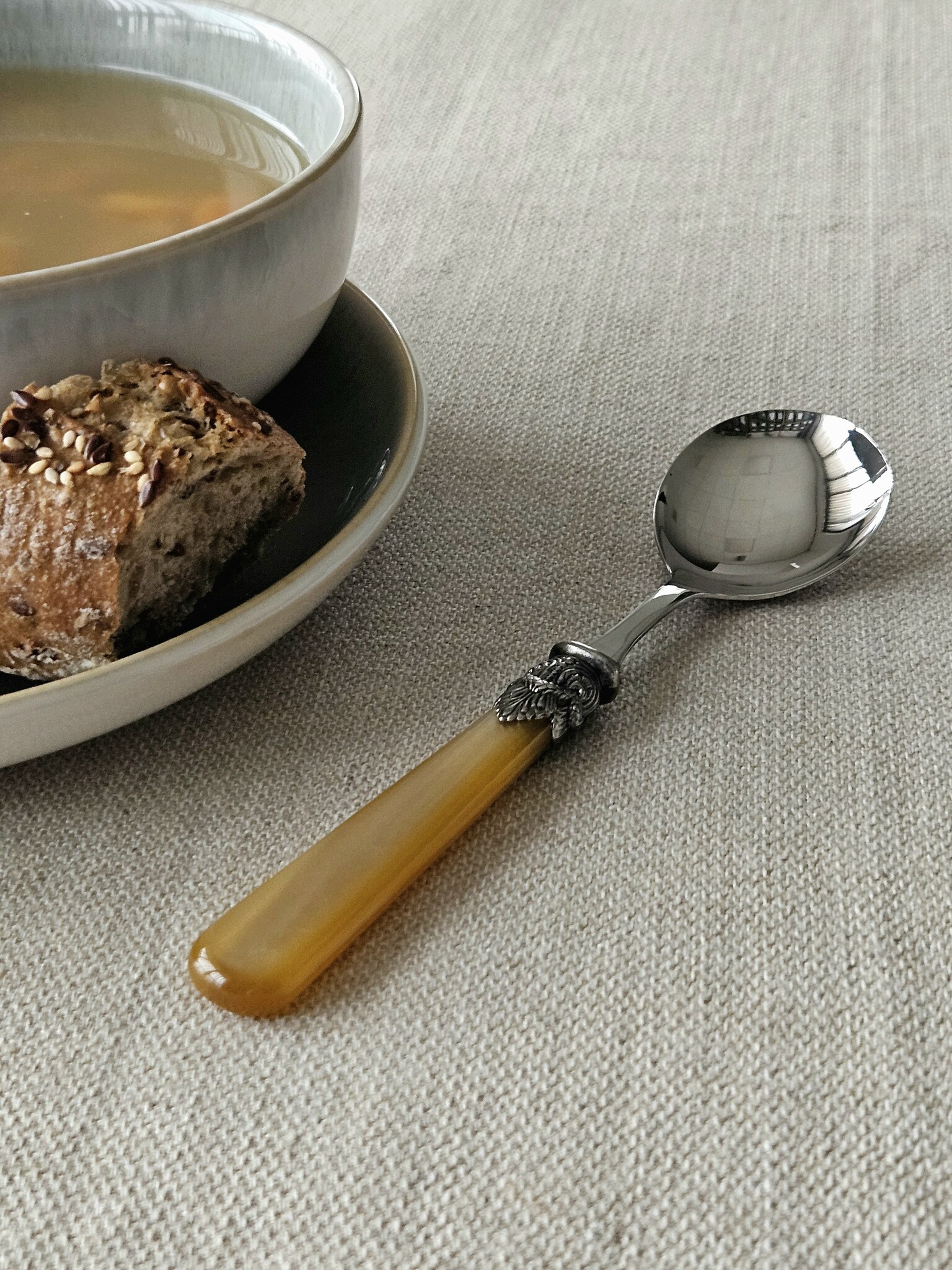 Spoon, Honey Gold (mother-of-pearl), for Soup
