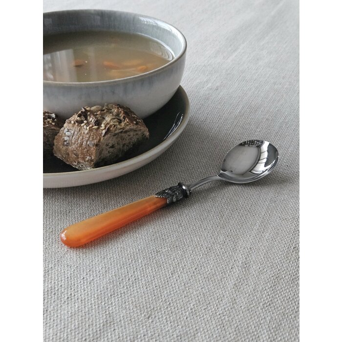 Löffel, Orange (perlmuttglanz), für Suppe