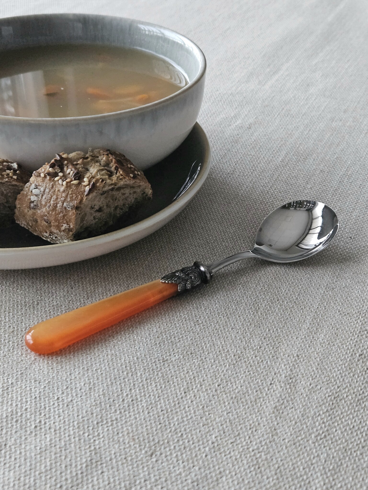 Spoon, Orange (mother-of-pearl sheen), for Soup