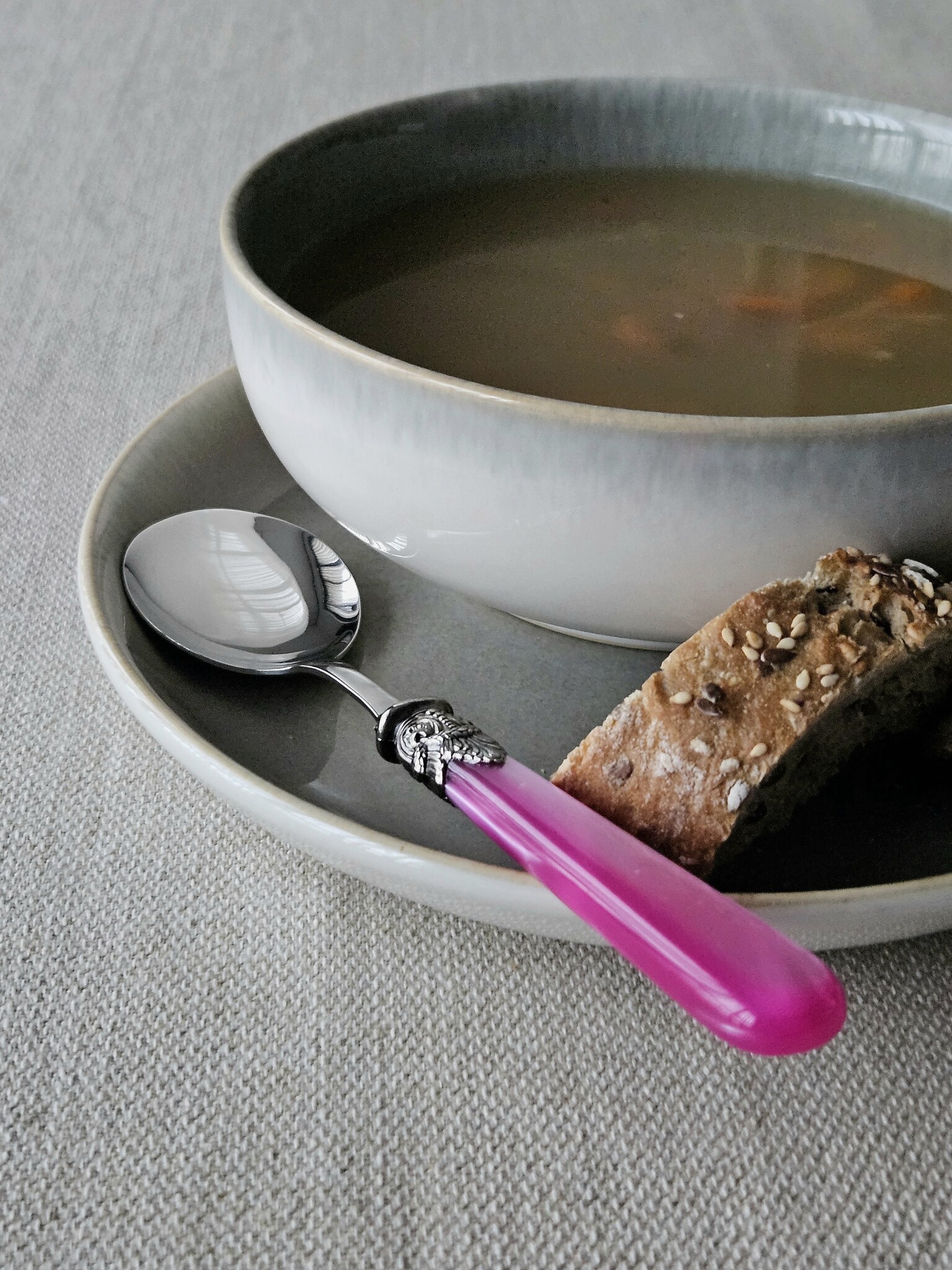 Cuchara, Fucsia (brillo nácar), para Sopa