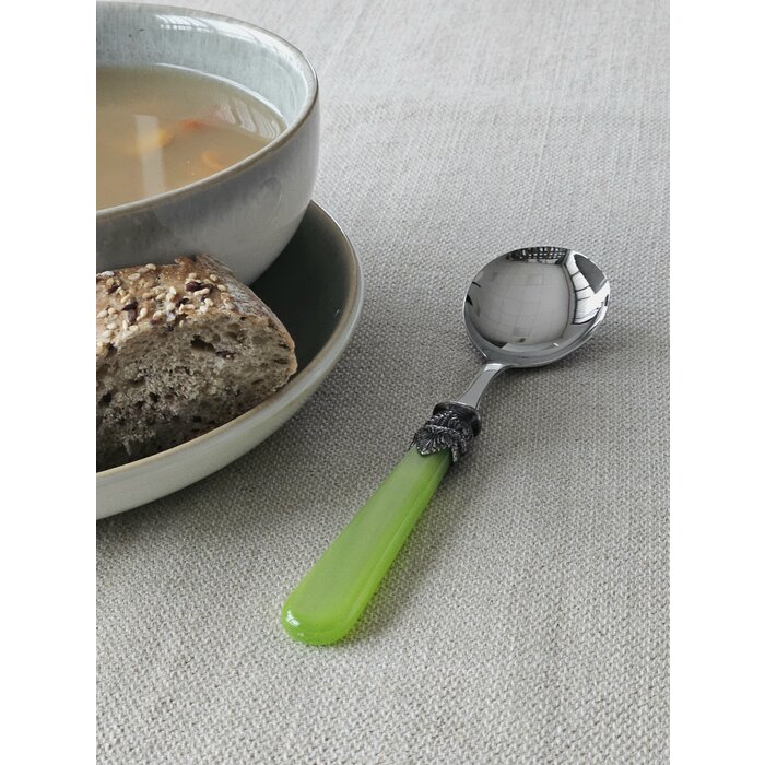 Spoon, Light Green (mother-of-pearl), for Soup
