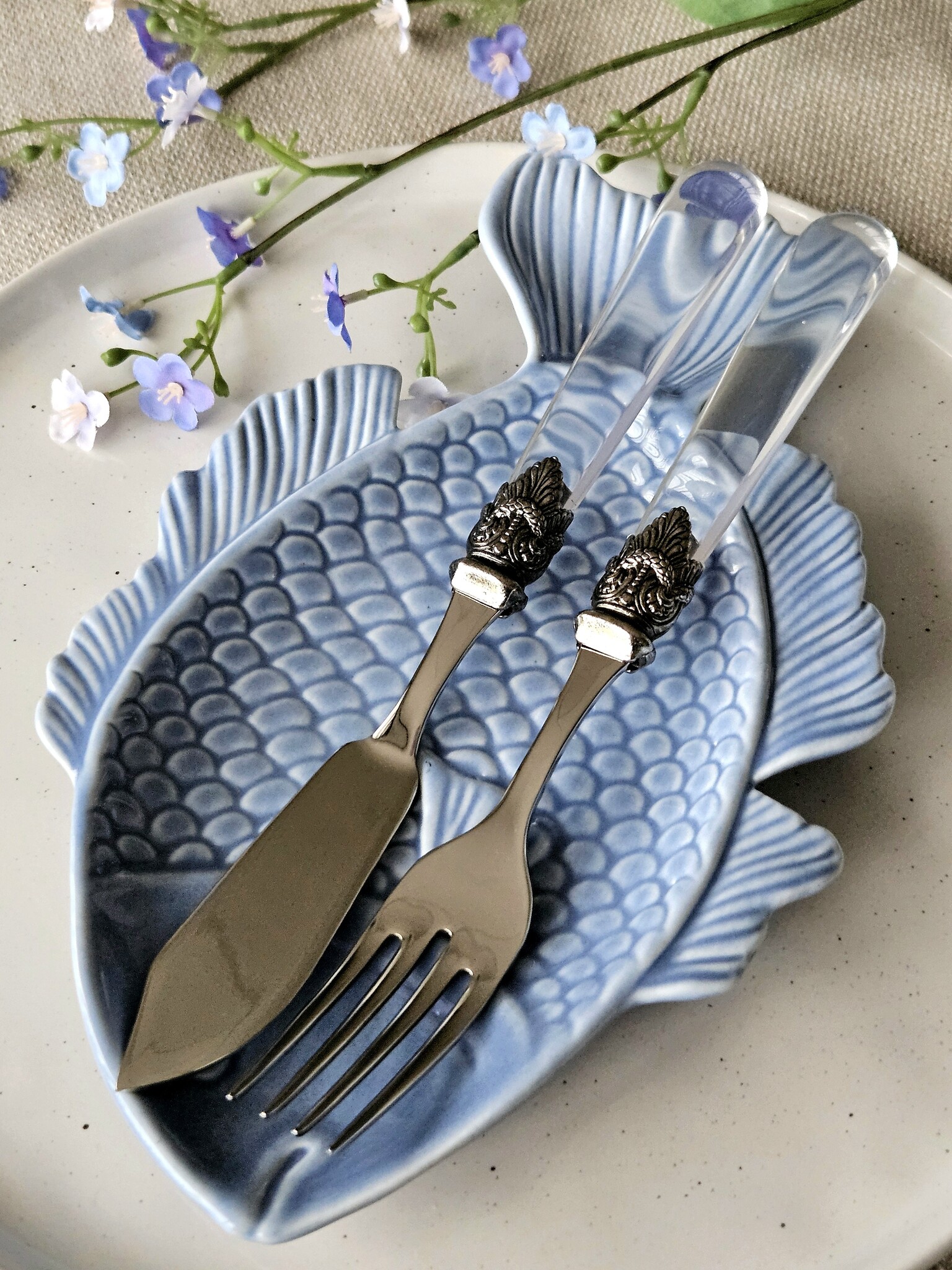 2-teilig, Fischbesteckset, 1 Person, Transparent, EME Napoleon