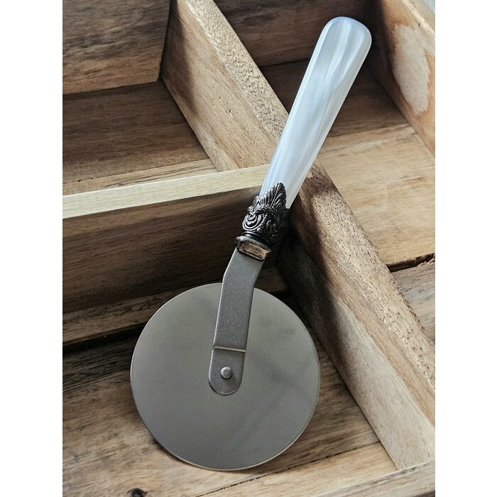 Coupe-Pizza, avec manche Blanc (nacré)