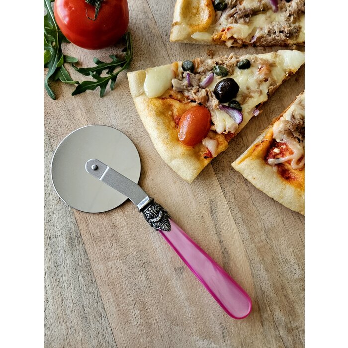 Pizzasnijder, met Fuchsia handvat (parelmoer), EME Napoleon