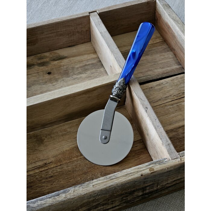 Pizzasnijder, met Blauw handvat (parelmoer), EME Napoleon