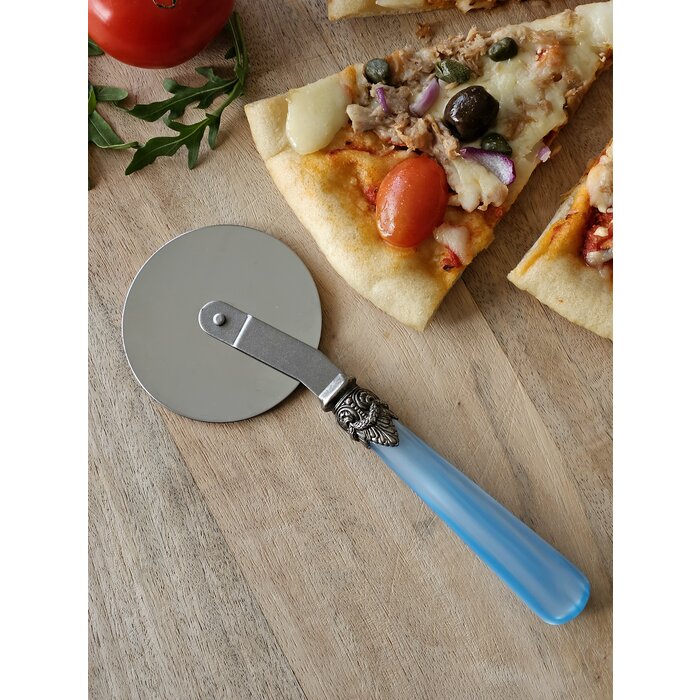 Coupe-Pizza, avec manche Bleu Clair (nacré)