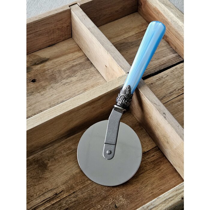 Pizzasnijder, met Lichtblauw handvat (parelmoer) , EME Napoleon