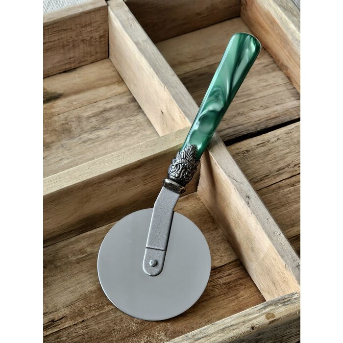 Cortador de Pizza, con mango Verde (nácar)