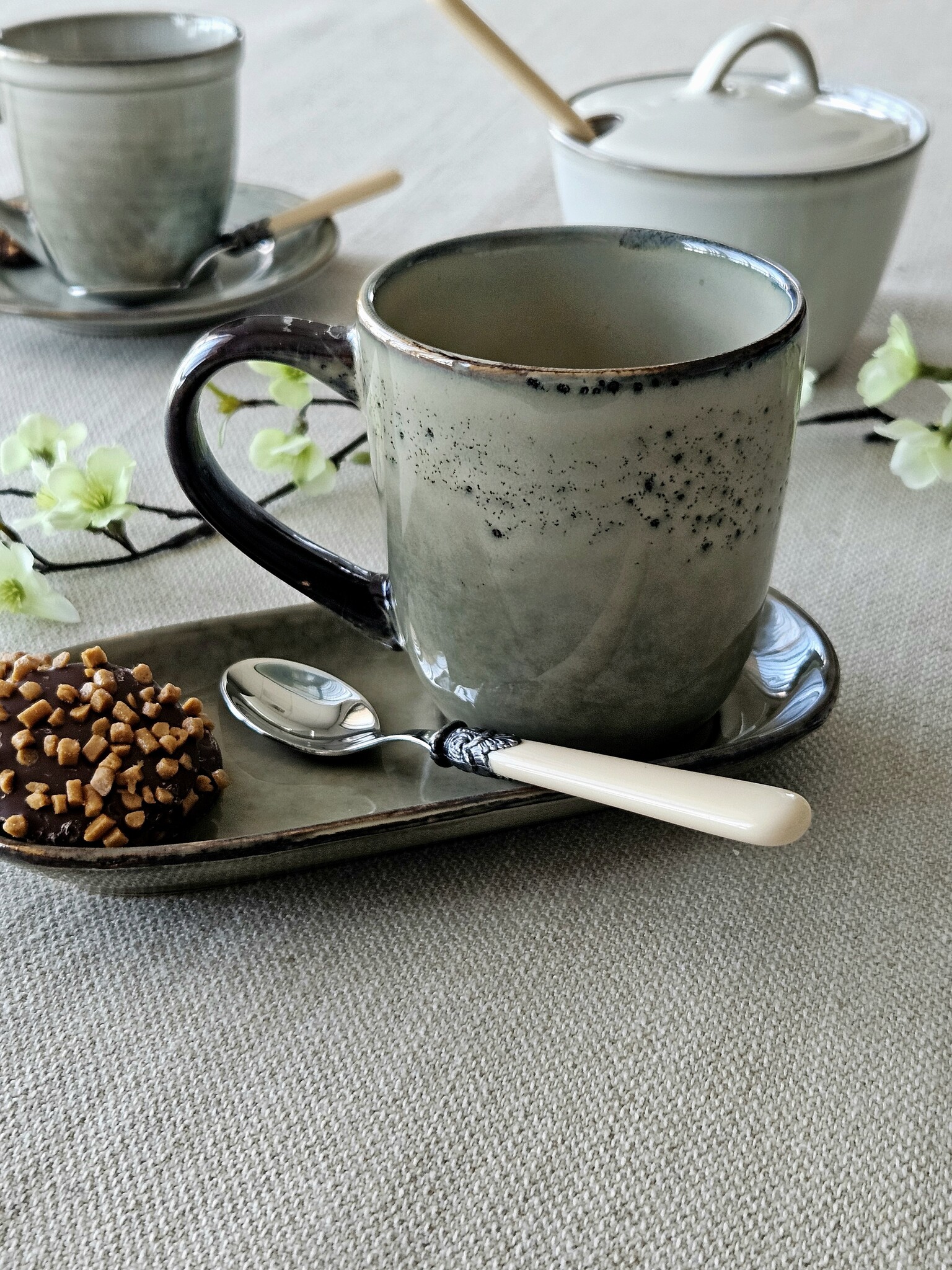 Teaspoon, small, with Ivory handle (matte)