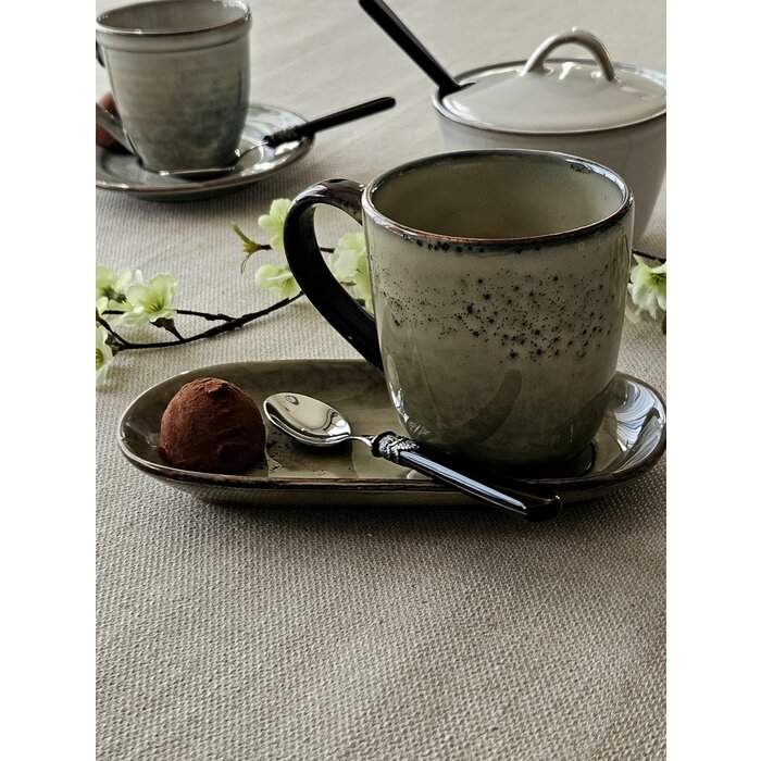 Theelepel, klein, met Bruin handvat (parelmoer), EME Napoleon