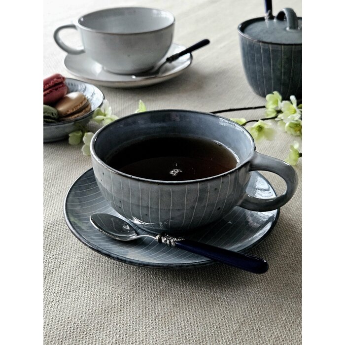 Theelepel, klein, met Blauw handvat (mat), EME Napoleon