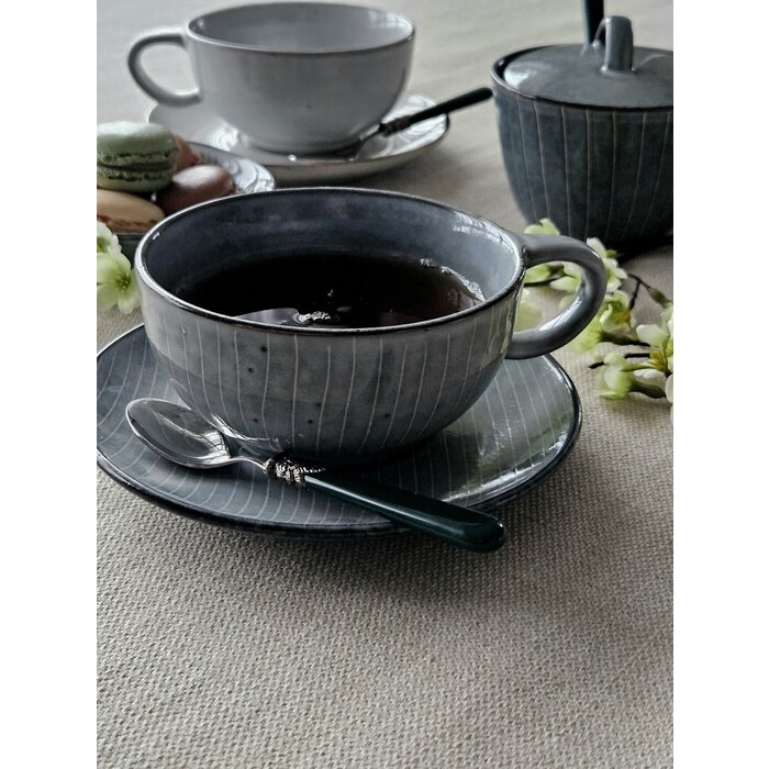 Theelepel, klein, met Groen handvat (mat), EME Napoleon