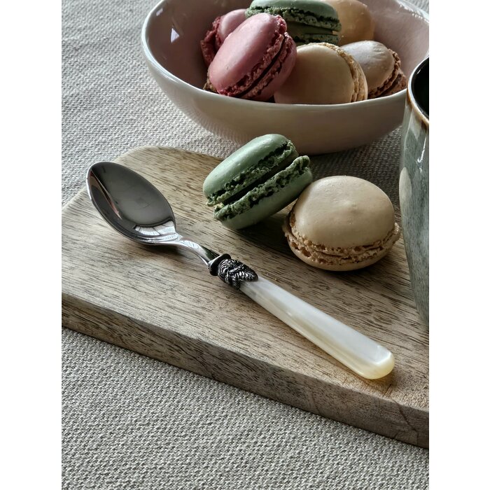 Cucharilla de té, con mango Marfil (brillo nácar)