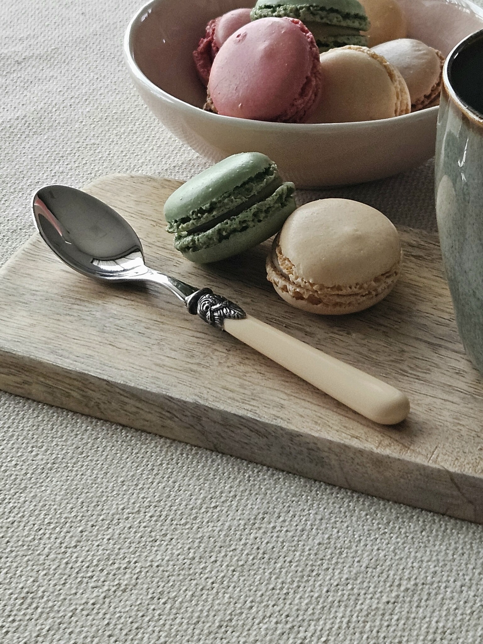 Theelepel, met Ivoor handvat (mat), EME Napoleon