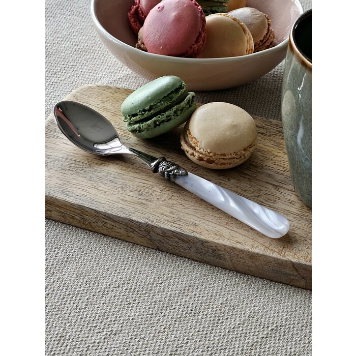 Theelepel, met Wit handvat (parelmoer), EME Napoleon