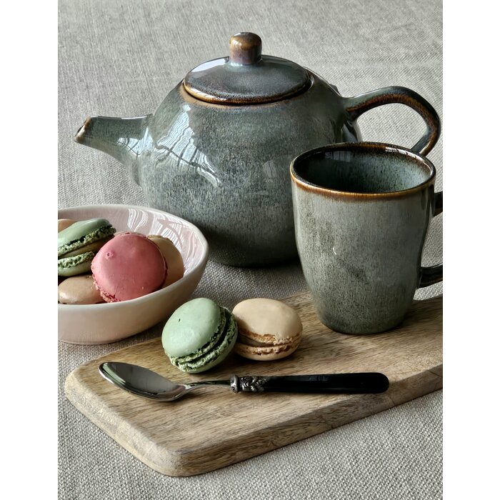 Theelepel, met Zwart handvat (parelmoer), EME Napoleon