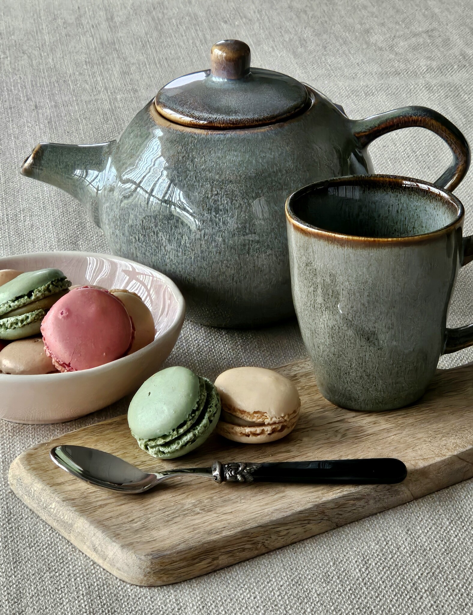 Teelöffel, Schwarz (perlmutt), EME Napoleon