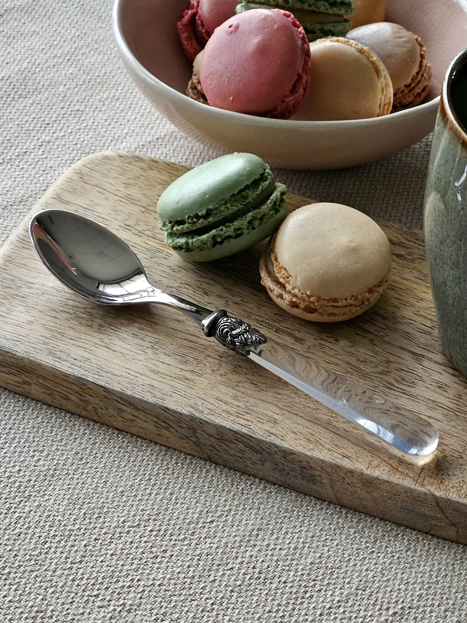 Cucharilla de té, con mango Transparente