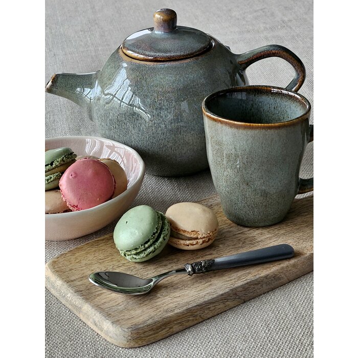 Cuillère à Thé, avec manche Gris (éclat nacré)