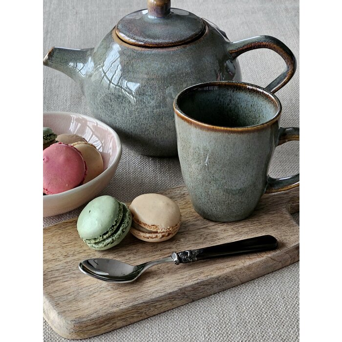 Cuillère à Thé, avec manche Marron (éclat nacré)