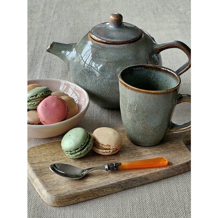 Cuillère à Thé, avec manche Orange (éclat nacré)