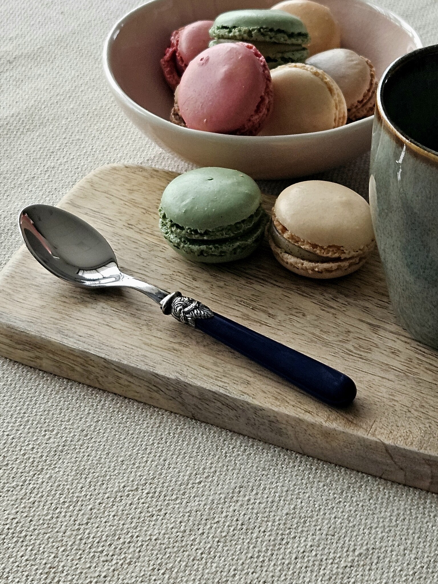 Cuillère à Thé, avec manche Bleu (mat)
