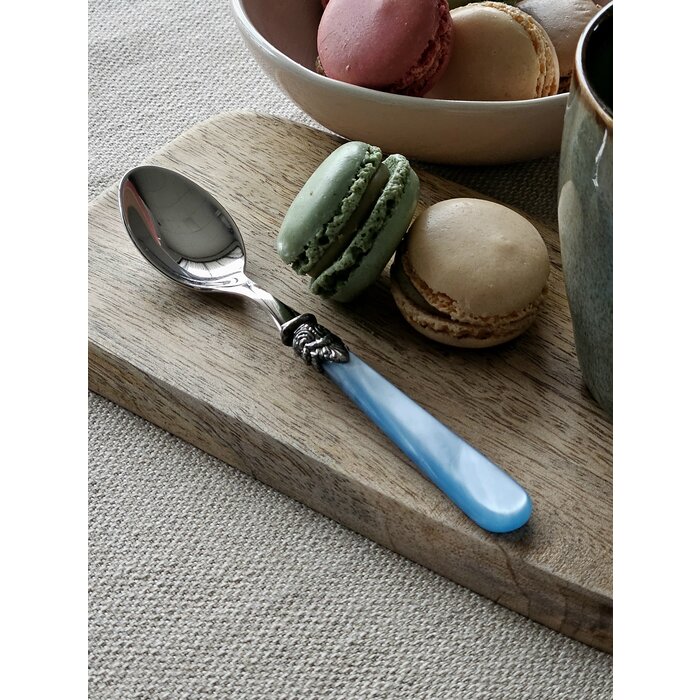 Teaspoon, with Light Blue Handle (mother-of-pearl sheen)