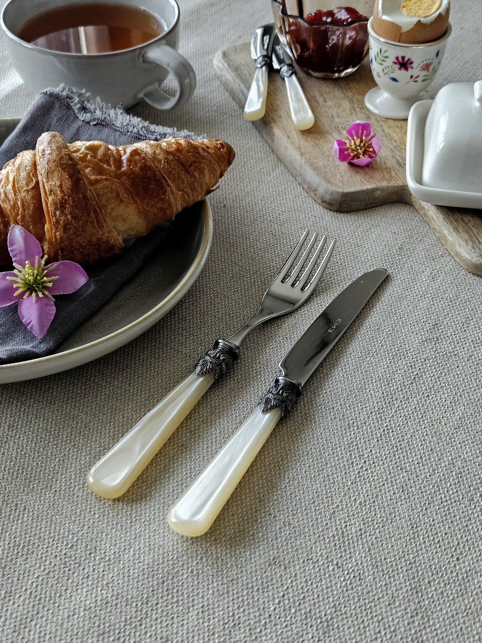Couteau, Ivoire (nacré), Petit-Déjeuner