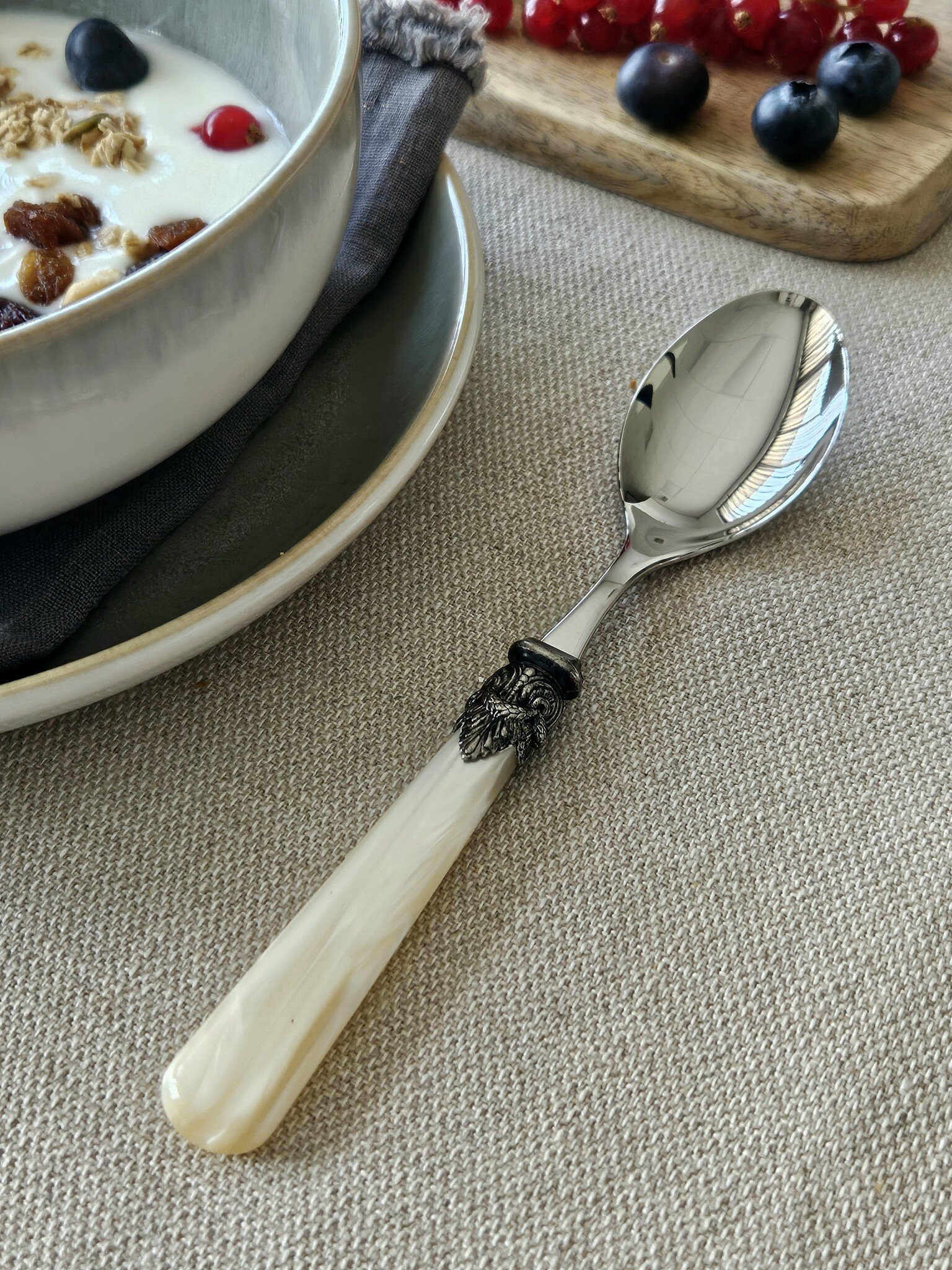 Lepel, Ivoor (parelmoer), voor het ontbijt, EME Napoleon