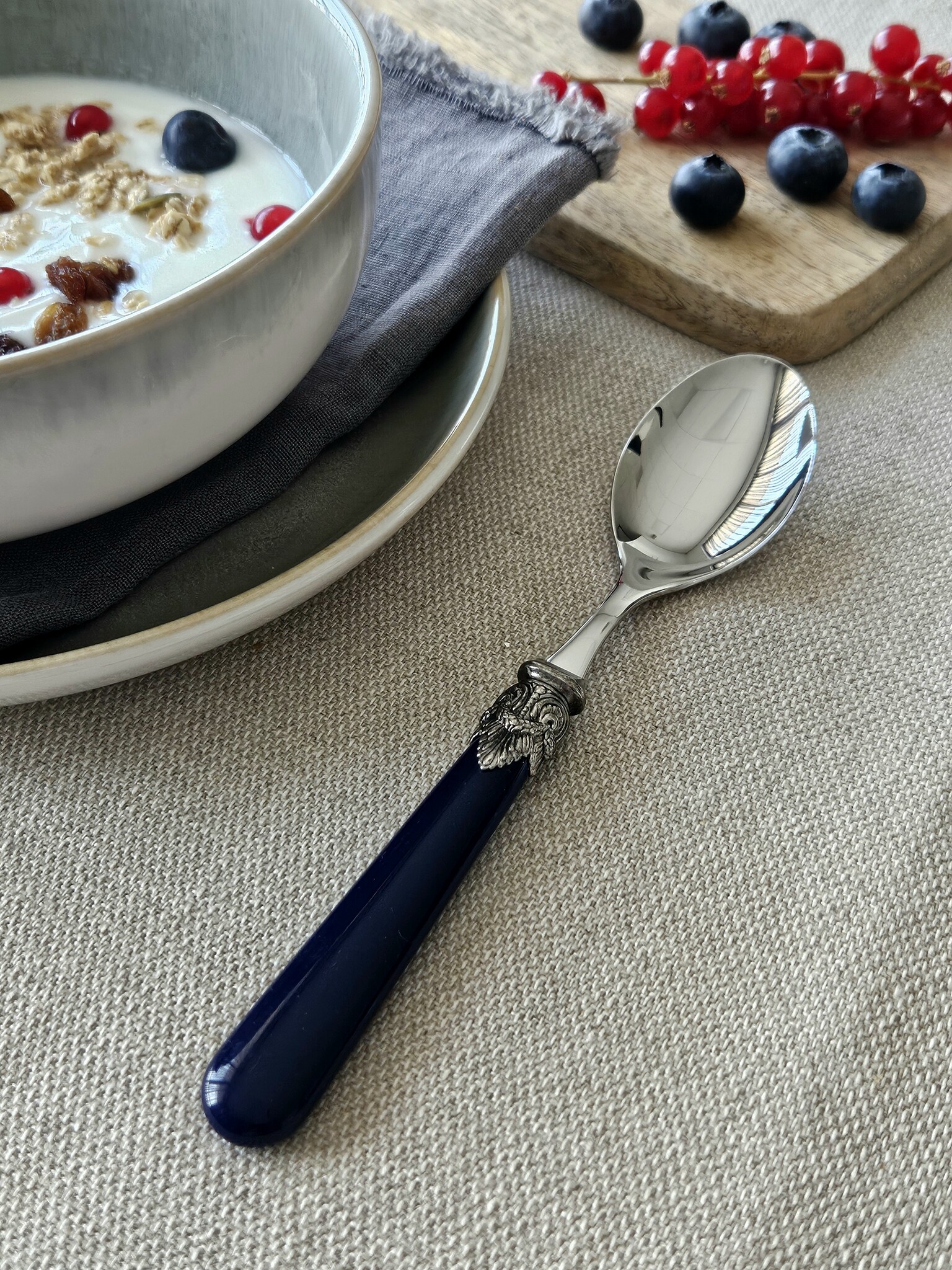 Cuillère, Bleu (mat), Petit-Déjeuner