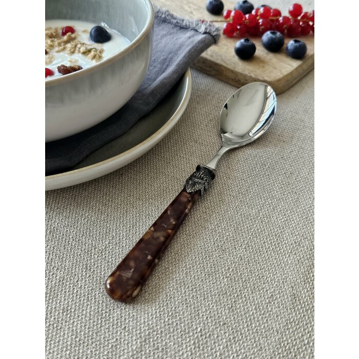 Cuillère, Marron (motif tortue), Petit-Déjeuner