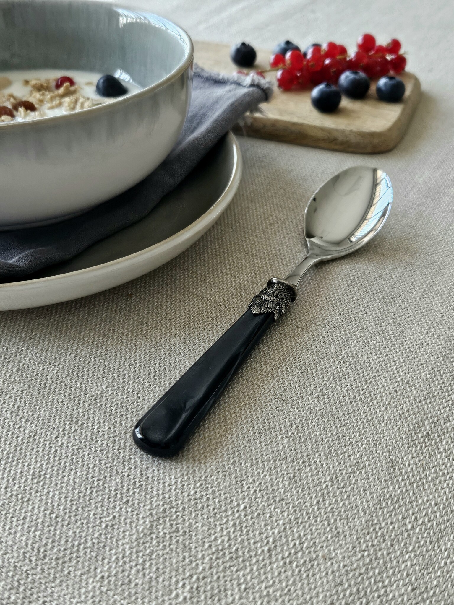 Frühstückslöffel, Schwarz (perlmutt), EME Napoleon