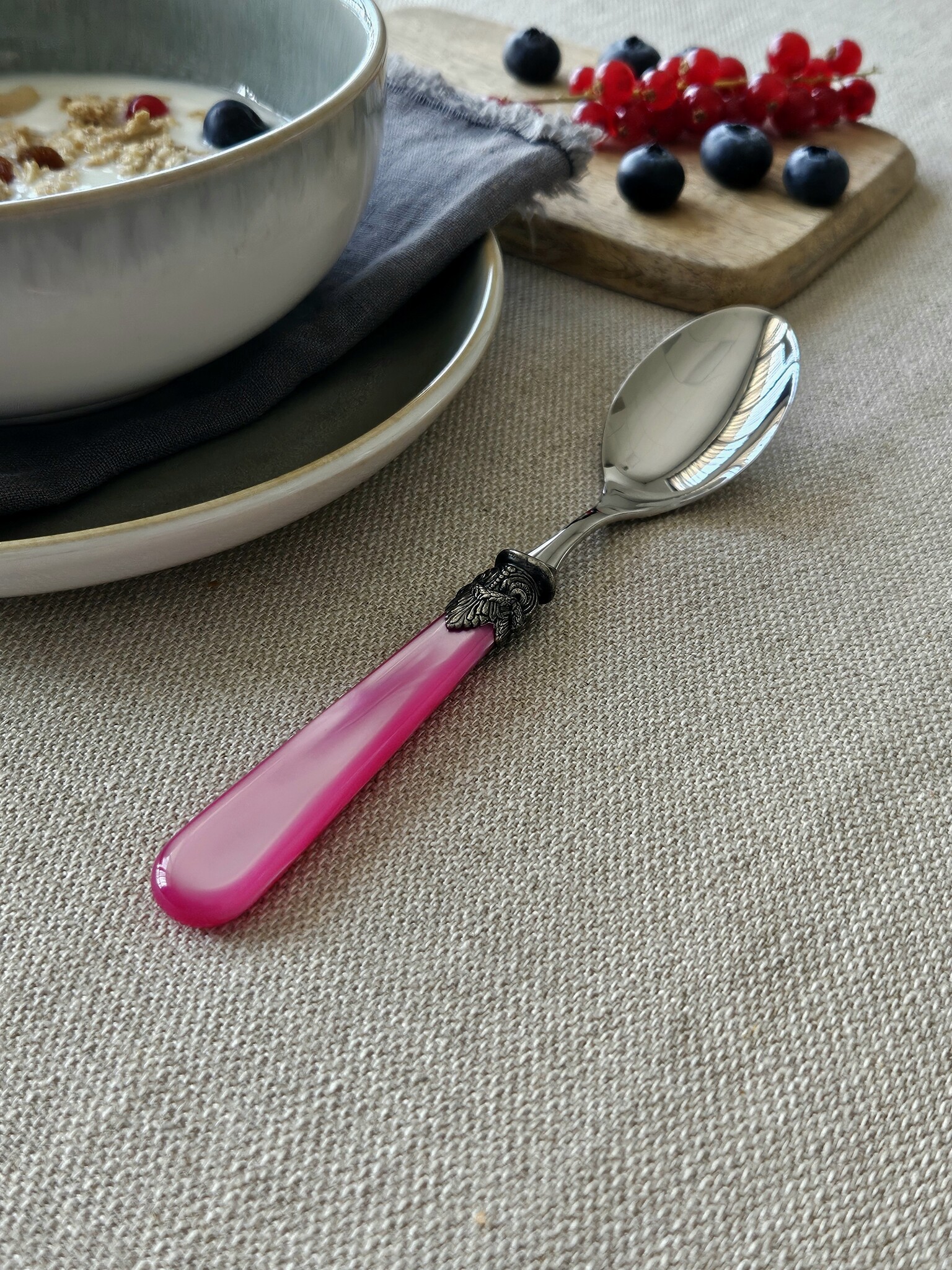 Frühstückslöffel, Fuchsia (perlmutt), EME Napoleon