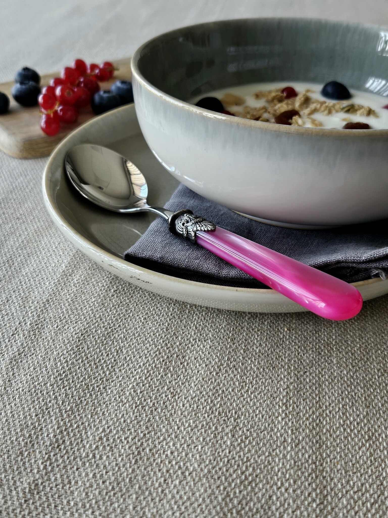 Löffel, Fuchsia (perlmuttglanz), Frühstück